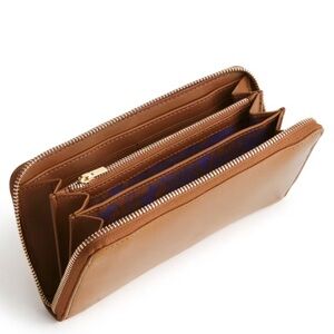 NWT Vera Bradley Leather Continental Wallet - Bronze Metallic